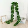 Dekorative Blumen Weihnachtsgirlande 12 Pflanzen Hängende Rebe Künstliche Fake 86 Blatt FT Lvy Home Decor Herzförmiger Kranz