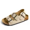 Sandalen Ortoluckland baby zomer sandalen jongens leer pu cork kinderen strand casual schoenen voor kinderen comfort meisjes schoolschoenen Z0225