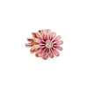 The New Popular 925 Sterling Silver Classic Purple Pink Pink Daisy Flower Hanging Charm Pearl DIY Gift Jewelry Is Suitable for Primitive Pandora Bracelets Female