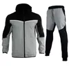 Männer Trainingsanzüge 2022 Männer Kleidung Männer Anzug Set Marke Sweatsuit Tech Hoodie Baumwolle Stretch Training Tragen Gute Qualität Mantel Jogginghose sport Sets Z0224