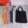 Rafia Straw Beach Bag Yaz Kadınları Erkek Dövme Çanta Debriyaj Tote Crossbody Seyahat Moda Çantaları Omuz Çantaları