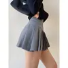 Skirts Split Pleated Miniskirt Sexy Girl High Waist A-line 2023 Summer Small Faldas Fashion Clothes For Women