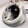 Cat Beds Bed Four Seasons Universal Cozy Kitten Lounger Cushion Small Dog Teddy Removable House Tent Washable Cave Mat