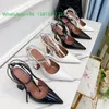 Sandalen lente en zomer highheeled sandalen 2022 dames puntige teen stiletto riemen wijnglas met schoenen 230224