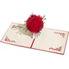 Cartes de vœux Pop Up Rose 3D, invitation de mariage, carte de vœux de Thanksgiving, carte de félicitations pour la Saint-Valentin, Tarjetas De Felicitacion De Rosas Emergentes 3D