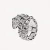 16スタイルSerpenti Viper Snake Ringダイヤモンドオープンリング高品質フェードファッション高級ジュエリーアクセサリー