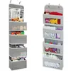 Storage Bags Door Closet Hanging Organizer Over Door/Wall Mount 4/5 Grids Clear Window Pocket Sundries Bag For Bedroom