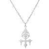 David av Star Cross Symbol Necklace Rostfritt st￥l Satan Pentagram Gotisk koreansk minimalistisk judendom Trident Shape Pendant Chokers krage smycken