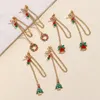 Dangle Earrings Trendy Christmas Long Tassel Stud For Women Geometry Santa Claus Tree Bells Snowman Party Jewelry Accessories