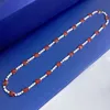 Sapphire Diamond Necklace 100% Real 925 Sterling Silver Engagement Wedding Chocker Necklace For Women Bridal Jewelry