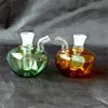 Couleur Apple Hookah, gros verre Bongs brûleur à mazout tuyaux en verre conduites d'eau tuyau en verre plates-formes pétrolières fumer