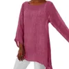 Blouzen voor dames shirts blouse dames massief kleur katoen linnen o-neck lange mouw onregelmatige tuniek top lente zomer oversized shirts 230225