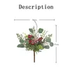 Flores decorativas Árvore de Natal Artificial Ramificações de Pinheiros de Natal para Diretivas Diy Diy Decorações de Festival Noel Ornamentos de Tabela Crianças