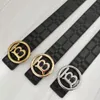 Designer belt luxury men classic pin buckle belts gold and silver buckle head striped double-sided casual 4 colors width 3.8cm size 105-125cm fashion versatile