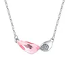 Hänghalsband NL-00299 2023 i trendande juveleris tillbehör för kvinnor rosa kristallhalsband bröllop present flickvän svart fredagsförsäljning