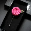 Brosches brittiska män romantisk nacke lapel stift brosch kvinnor brud bröllop parti band rosblomma uniform chic corsage tillbehör