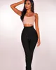 Women's Pants Women Fashion Sexy Black Gray Pink White Bandage Designer Knitted Bodycon Pencil Trouser 230225