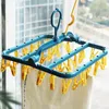 Hangers & Racks Drying Rack Multifunctional Hanging Balcony With Clip Foldable Household Non-Slip Windproof