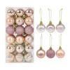 car dvr Christmas Decorations 36Pcs Rose Gold Plastic Balls Ornament 4Cm Hang Pendant Ball Indoor Year Xmas Tree Decor Home Decoration 22091 Dhkre