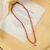 Beaded Neckor Pendant Halsband Original Design Bohemian Woven Color Necklace Whale Tail Nisch ClaVicle Chain Chain