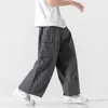 Männer Hosen Plus Größe männer Japanischen Retro Tasche Arbeitskleidung Gerade Casual Hosen Sommer 2022 Japanischen Streetwear Overalls Z0225