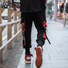 Men's Pants Hip Hop Joggers Men Letter Ribbons Cargo Pants Pockets Track Tactical Casual Techwear Male Trousers Sweatpants Sport Streetwear 230225