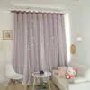 Curtain Princess Style Hollow Stars Blackout Curtains For Kids Bedroom Living Room Three Layers Fabrics Window Home Decor Tulle