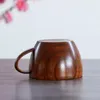 Mugs 260ml Jujubewood Tea Mug Beer Coffee Cup Dining Cups Bar Eco-Friendly Drinkware Tableware Wooden Teacup With Ears Effort Set