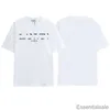 Summer Lanvins 2023 T-shirts pour hommes T-shirts à manches courtes T-shirts occasionnels pur coton pur coton à séchage rapide T-shirts de sport actifs High Street Noir Blanc R0US