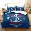 침구 세트 해양 이불 커버 세트 앵커 패턴 Ultra Soft Comforter/Quilt Setpillowcase for Kids Teens Boys Bedroom