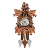 Wall Clocks Retro Cuckoo Clock Chime Decorative 3D Wood House Craft With Pendant Bedroom Alarm Timer Decoration