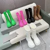 Pink Designer Rubber Rain Boots For Men Women Black White Green Brown Paris EVA Shoes Size 36-45