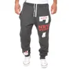 Herrbyxor Autumn Winter Pants Men Casual Jogger nummer 7 Tryckt brev dragskot Svettbyxor byxor byxor jogging byxor streetwear 230225