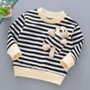 T shirts Spring Autumn Girls Boys Cute Carton Bear Strip T shirt Baby Kids Children Tee 230224