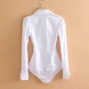 Women's Blouses Shirts Fashion Bodysuit Long Sleeve Women Body Shirt Office Lady Work Uniforms Spring White Blouses And Tops Slim Autumn Clothes 230225