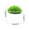 Fleurs décoratives 1pc plantes artificielles bonsaï vert petit arbre simulation pot fausse fleur ornements en pot pour la décoration de fête de jardin à la maison