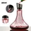 Bicchieri da vino 1800ML Bicchiere di cristallo fatto a mano senza piombo Grande Decanter rapido rosso Set di pentole per dispenser Iceberg 230225