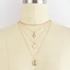 Chains Shell Necklaces Multiple Pendants Letter Necklace Golden Chain Femme Fashion Jewelry Religious Dangle Accessorie