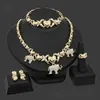 Dubai Goldschmuck Sets Nigerianische Hochzeit Afrikanische Perlen Kristall Brautschmuck Set Äthiopischer Schmuck Parure 210619