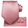 Neck Ties HiTie 100 Silk Classic Men's Wedding Coral Pink Red Peach Tie Pocket Square Cufflinks Set Rose Ties for Men Solid Paisley Ties J230225