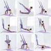 Yoga Stripes Aerial Yoga Hammock Swing Women Adjustable Aerial Yoga Strap Hanging Hammock Elastic and Stretch Bar Handstand Training Device J230225