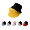 Chapeaux à large bord Noir Solide Seau Chapeau Deux Côté Porter Unisexe Simple Bob Caps Hip Hop Gorros Hommes Femmes Panama Cap Plage Pêche Boonie Sunhat G230224