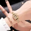 Wristwatches Small Full Of Crystal Lady Women's Watch Japan Quartz Hours Fashion Snake Chain Tassels Bracelet Girl's Clock Gift Julius Box