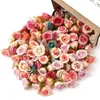 Dekorativa blommor 100st mini Silk Rose Artificial Head Fake For Home Decor Wedding Decoration Diy Bride Wreath Gifts Tillbehör