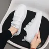 Kleid Schuhe Herrenmode Frühjahr All-Match Haken Schleife Weiße Turnschuhe Männer Leder Casual Männliche Koreanische Stil Wohnungen 230225