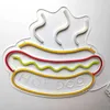 Night Lights Hot Dog Shaped Pizza Hamburger Neon Signs Food Neon Light Up Night Pizza LED Sign Convenience Store Home RestaurantJ230225
