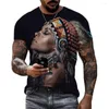 T-shirts pour hommes Summer Harajuku Street Loose Top Fashion Culture Abstract Face Print Shirt pour hommes O-cou manches courtes grande taille