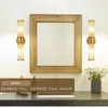 Lampes murales de luxe en cuivre salle de bain miroir lampe haut et bas verre ombre chambre chevet lumière intérieure or raccord appliques 110-240V