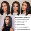 Chinese 100% Human Hair Double Drawn Bone Straight 13X4 Lace Frontal Bob Wig Jerry Curly 10-14inch 150% 180% 210% Density