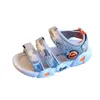 Sandalias Niños 2022 Verano Nuevos Niños Pequeños Cool Soft Beach Sandalias Chicas Hook Loop Hollow Open Toe Lindo Niños Moda Deportes Zapatos PU Z0225